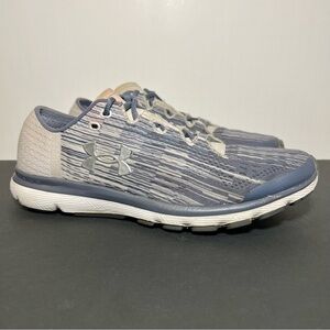 Womens UNDER ARMOUR Speedform Velociti Gray Graphic Running Shoes / Size 9.5